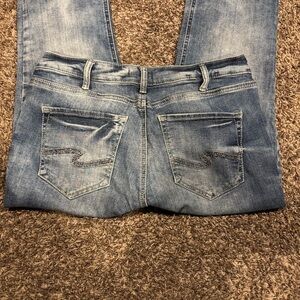 Women's Silver Straight Jeans